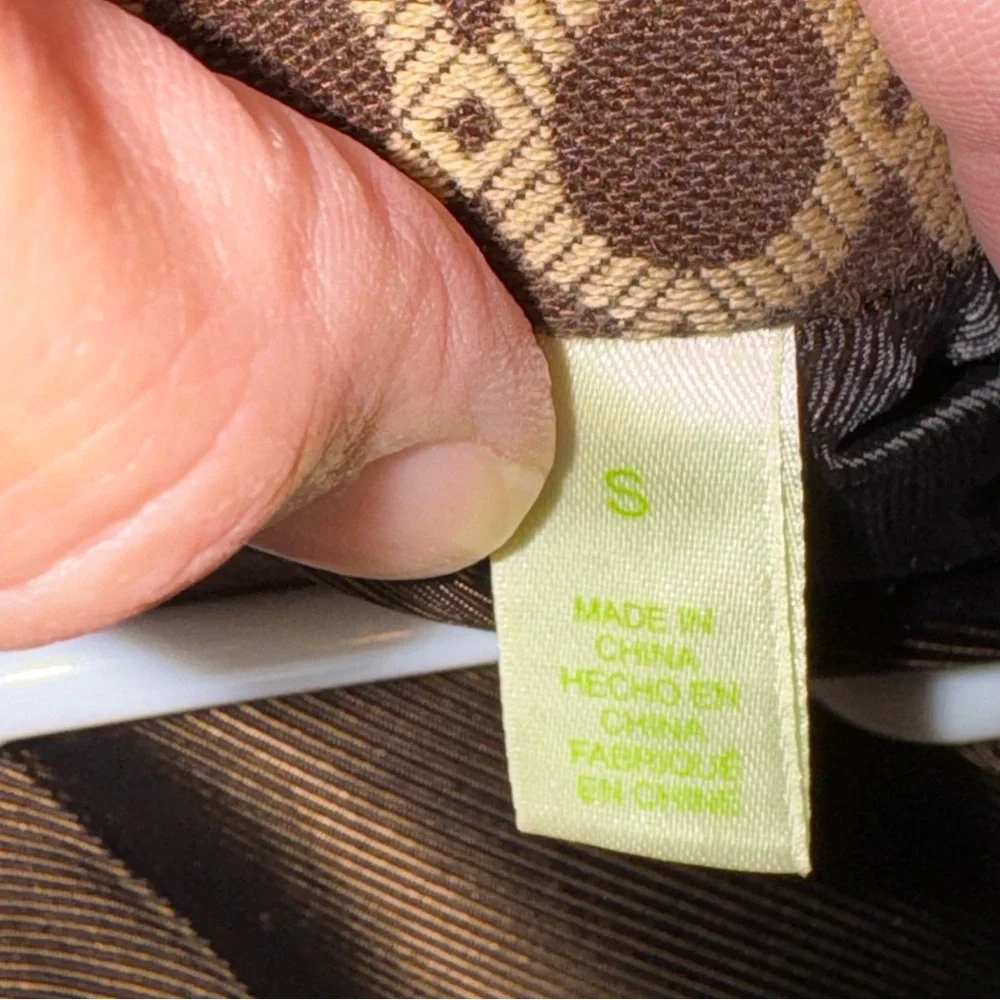 Sigrid Olsen Long Blazer Single Breasted Brown Gold Vintage - Picture 15 of 17